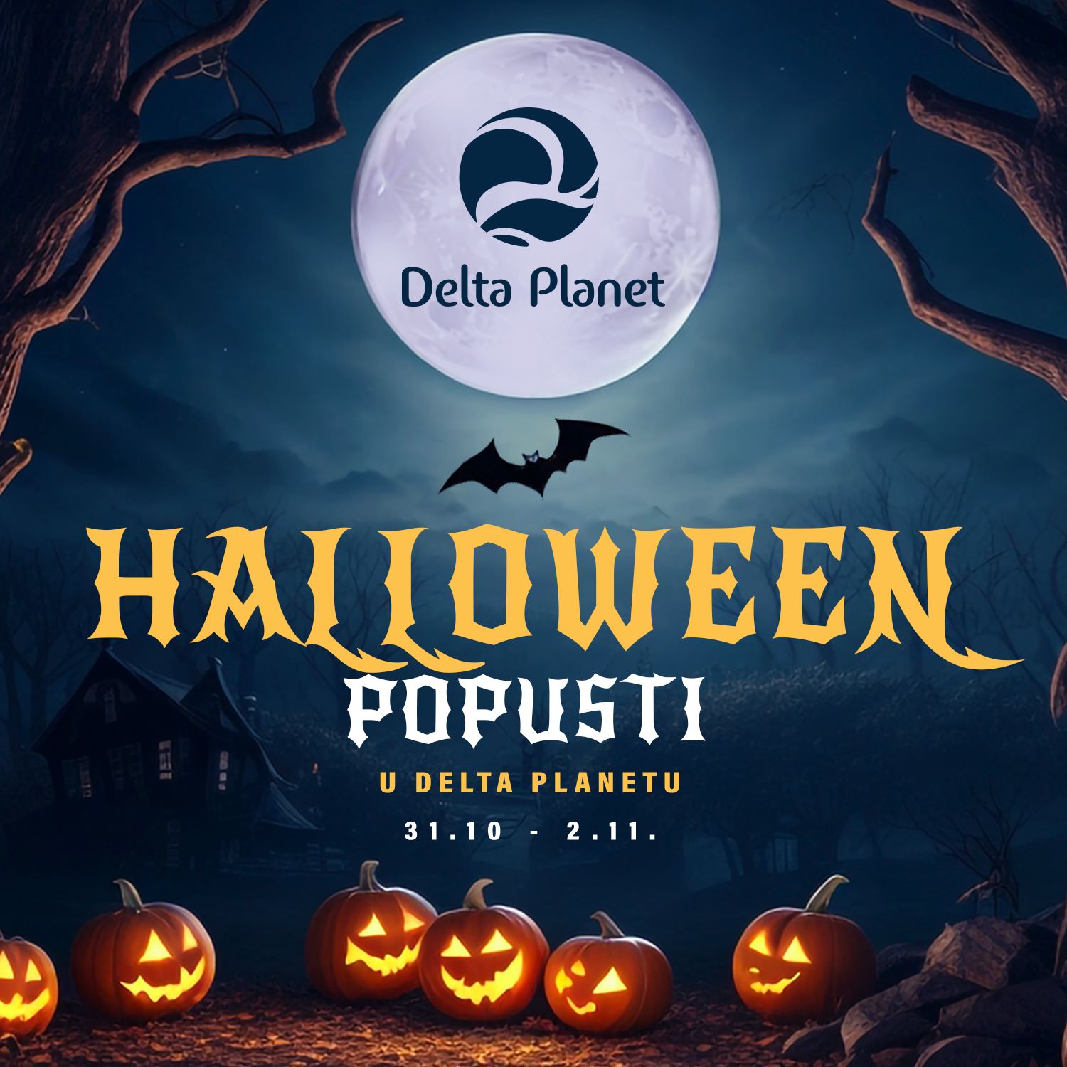 Halloween popusti u Delta Planetu 31.10 - 2.11.2025. godine i