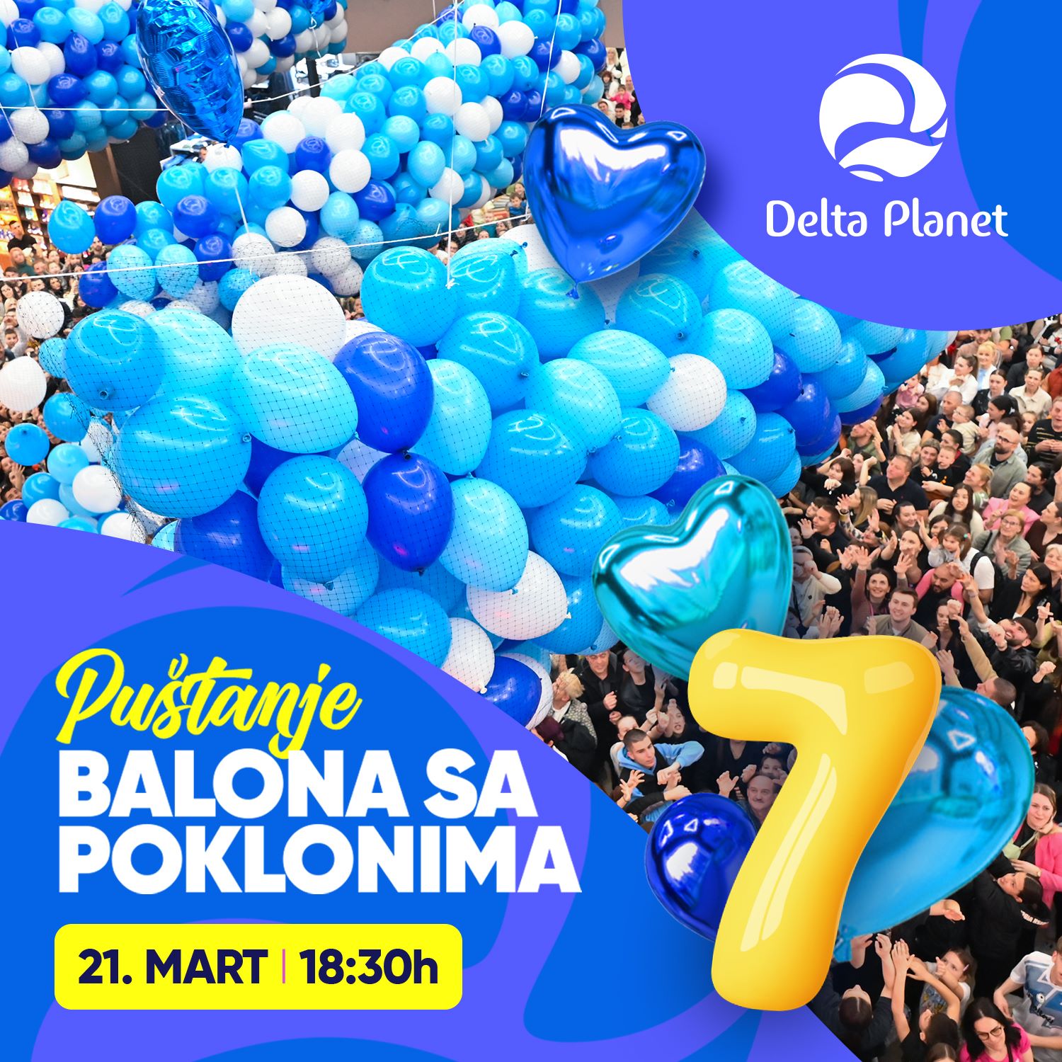 Delta Planet pustanje balona sa poklonima 20.3. i