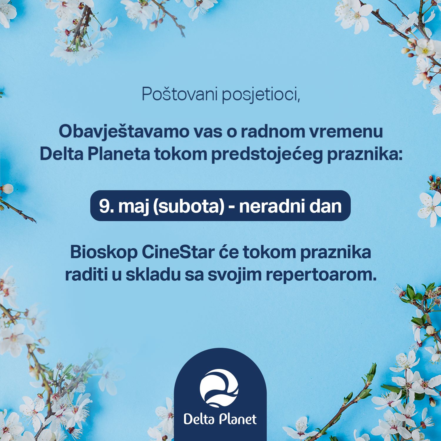 Delta Planet - Neradni dani - mjesec maj i